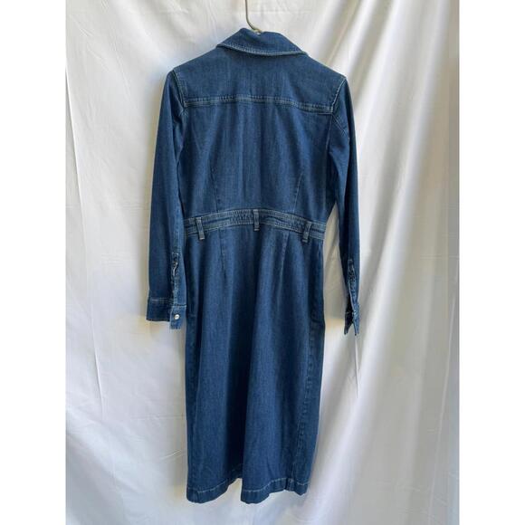 7 For All Mankind Blue Luxe Dress Size S with missing Buttons - Picture 7 of 7
